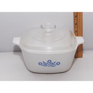 Vintage Corning Ware P-1 3/4-B Blue Cornflower 1 3/4 Qt Casserole With Lid